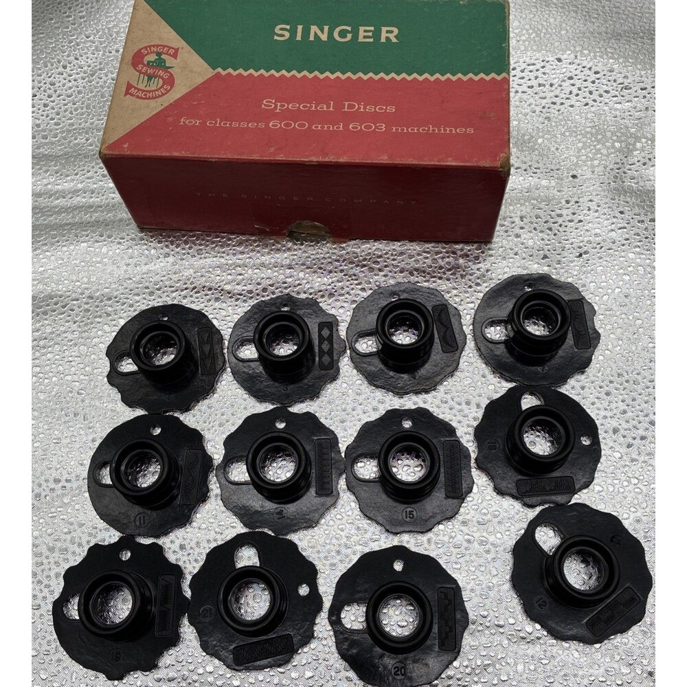 SINGER Special Discs for Classes 600 and 603 Machines Complete Set of 12 Vintage